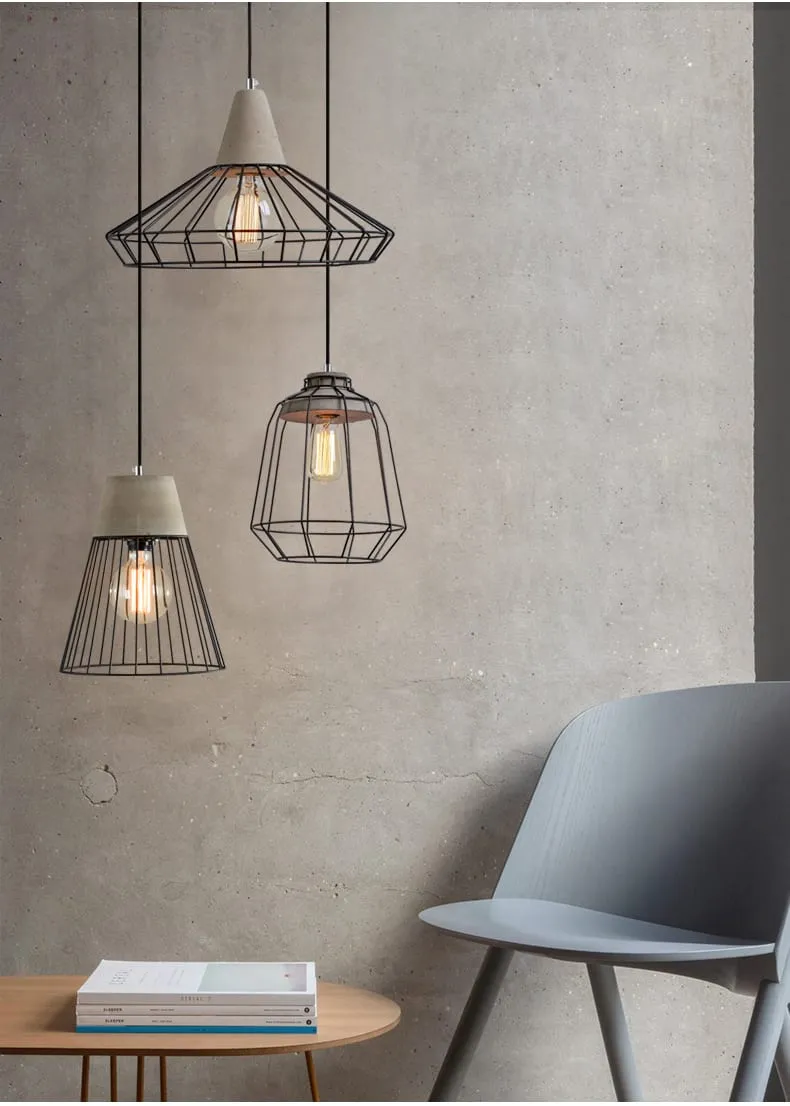 Aage Iron Art Cement Pendant Lamp