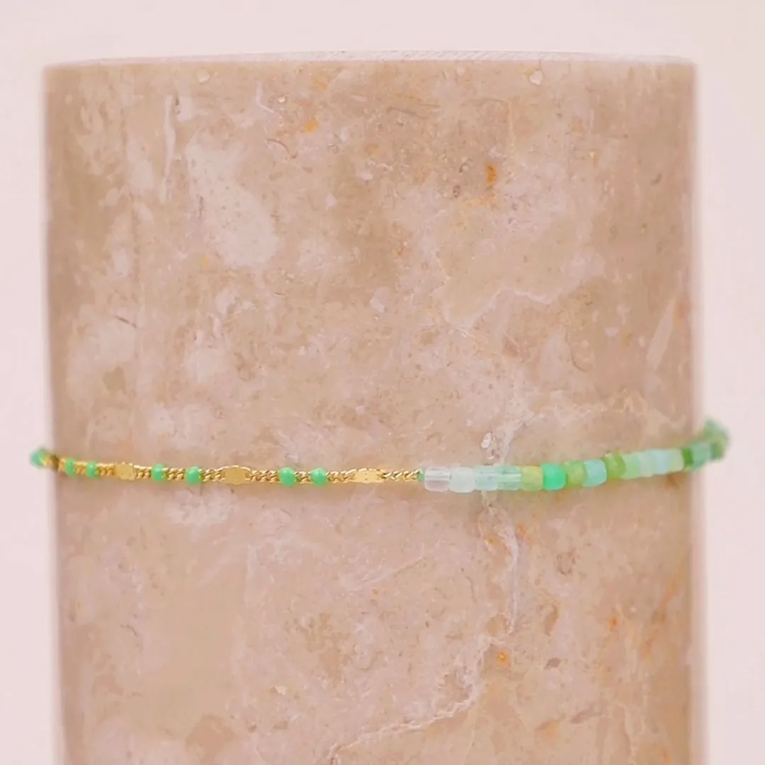 Amazonite Jade Gold Bracelet