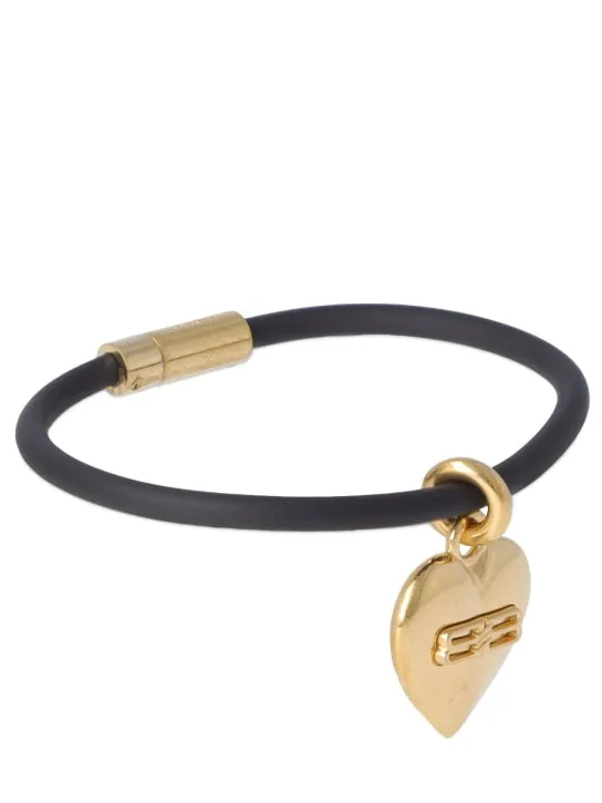 Balenciaga   BB Icon heart brass bracelet 