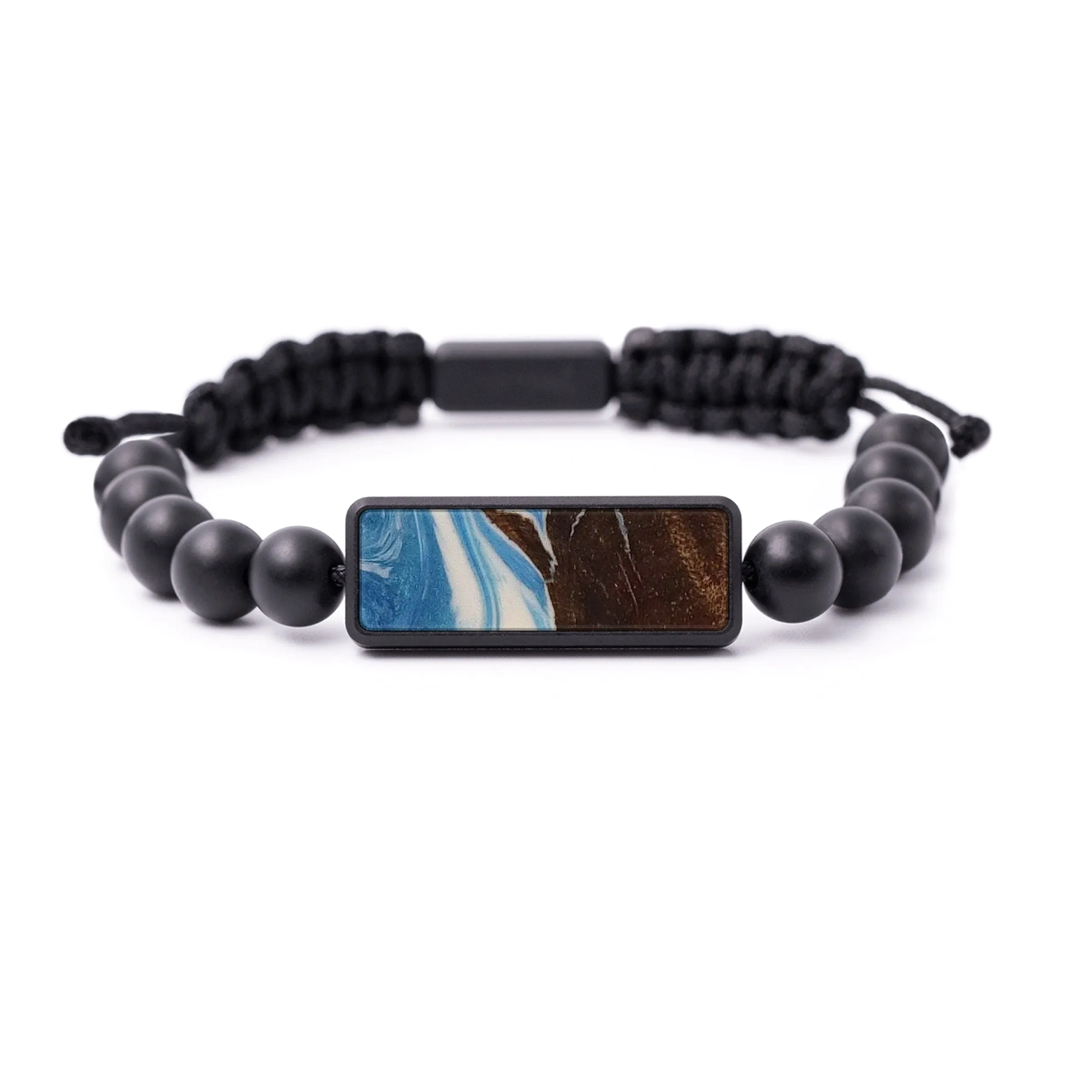 Bead Wood Resin Bracelet - Daunte (Light Blue, 589643)