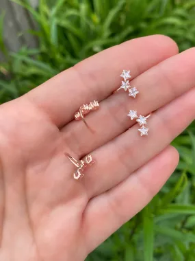 Cartilage earrings - Three stars