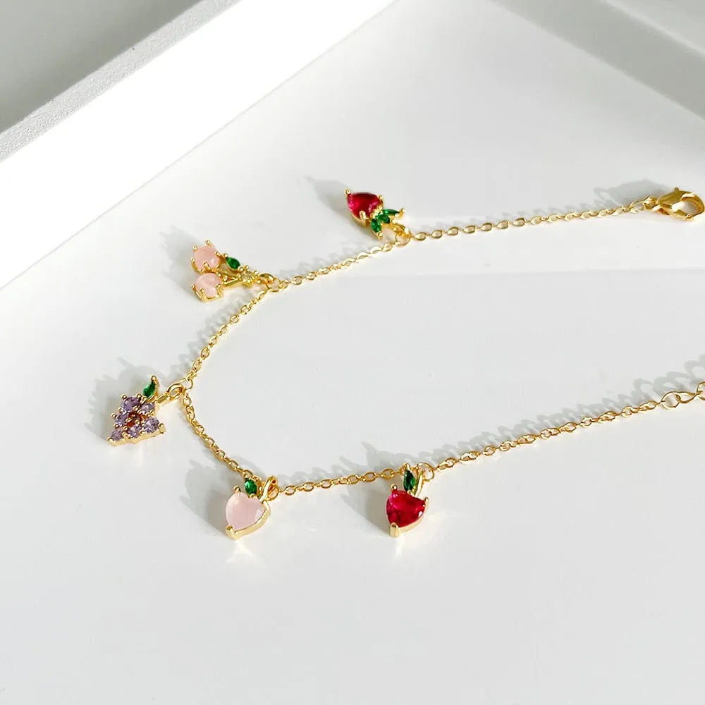 Colorful Crystal Fruits Bracelet