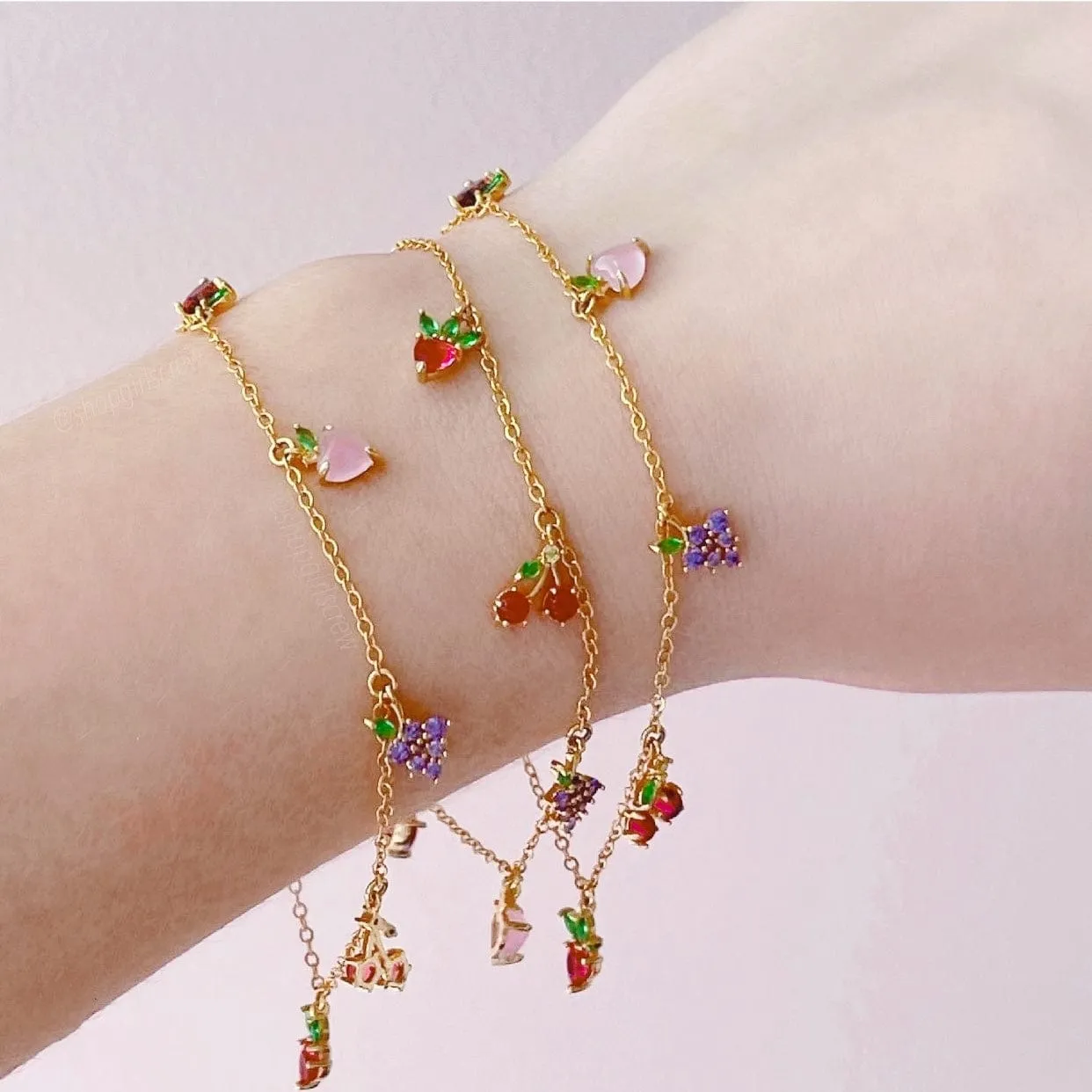 Colorful Crystal Fruits Bracelet