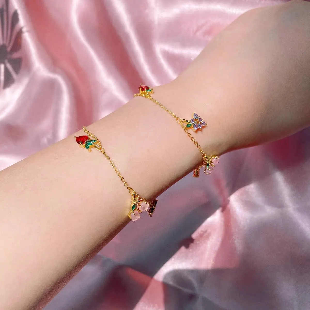 Colorful Crystal Fruits Bracelet