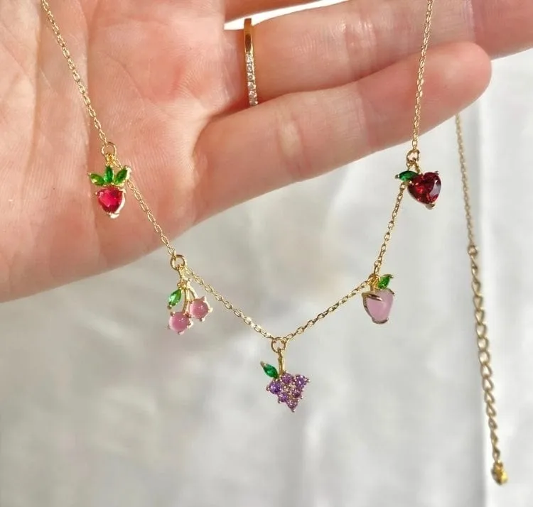 Colorful Crystal Fruits Bracelet