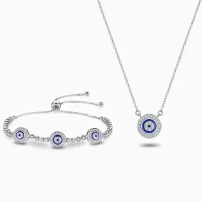 Dazzling Symbolic Evil Eye Jewelry Set