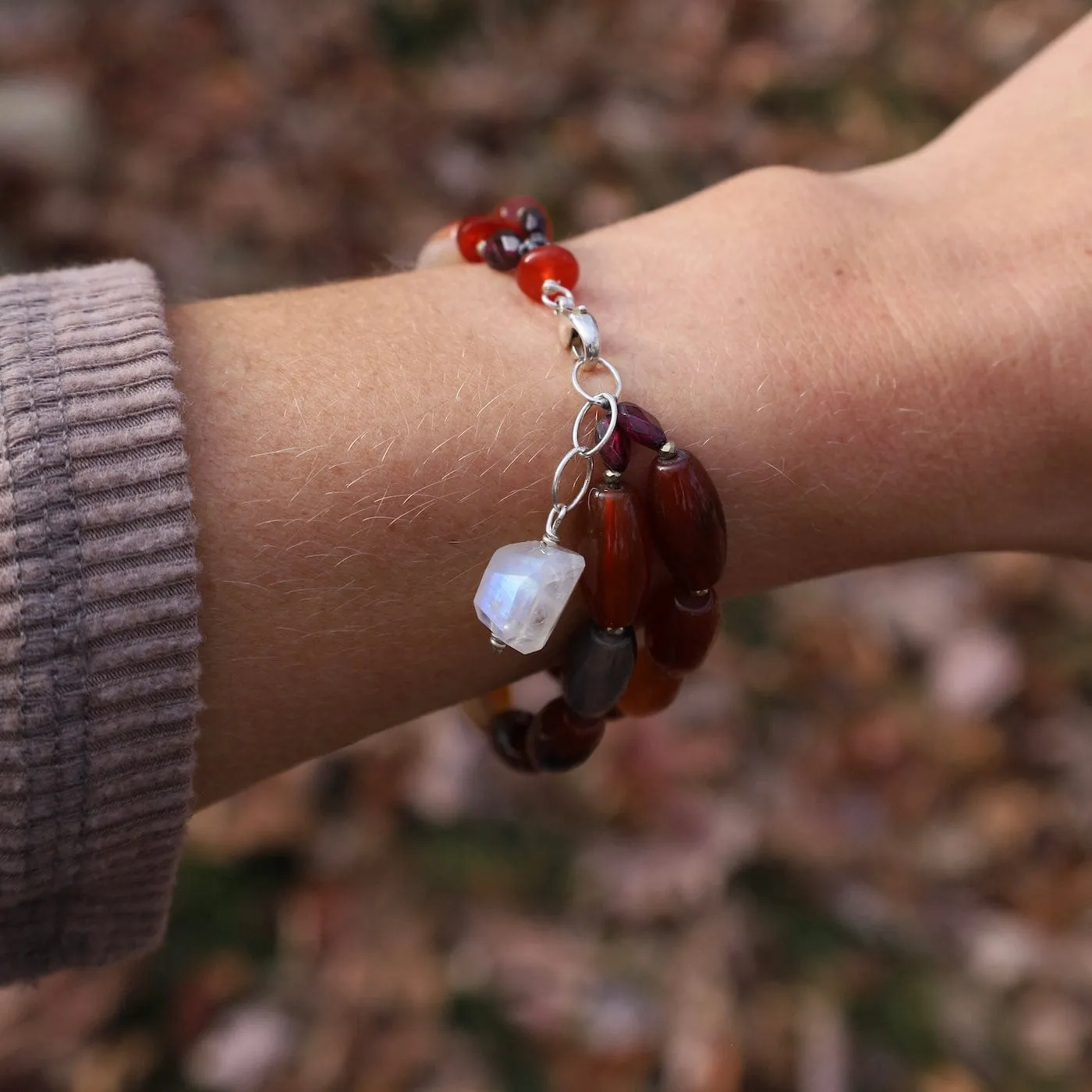 Double Strand Carnelian Bracelet