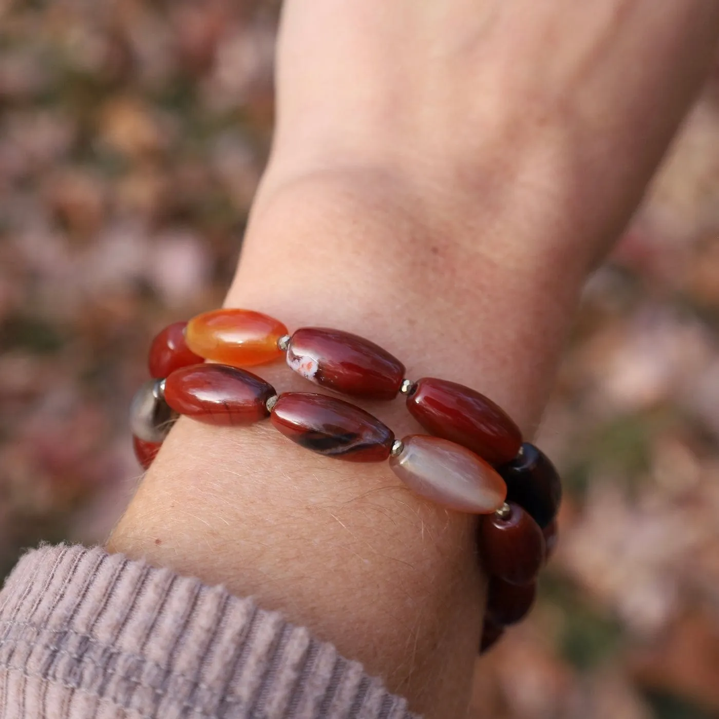 Double Strand Carnelian Bracelet