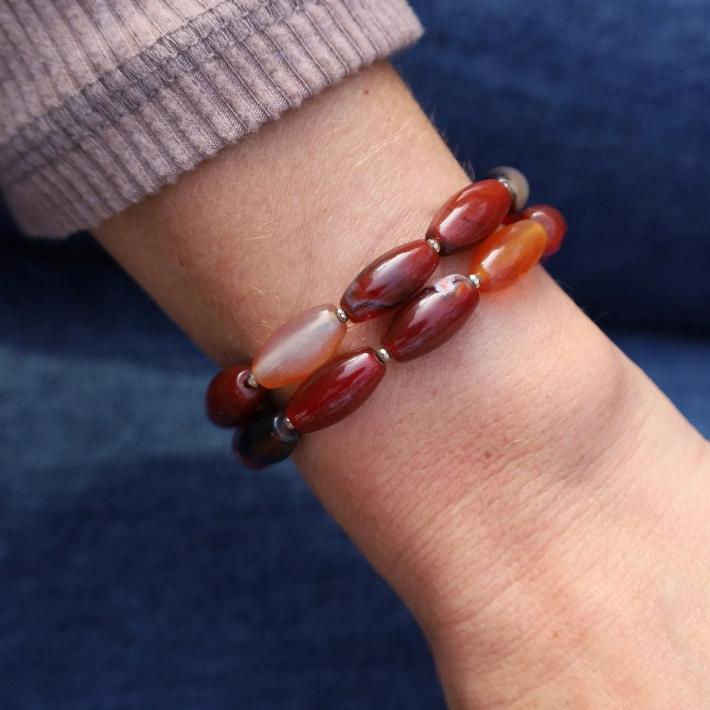 Double Strand Carnelian Bracelet