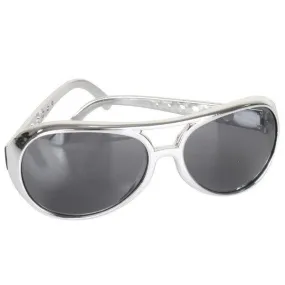 Elvis Style Glasses Silver