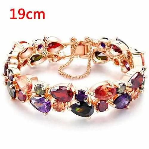 Gold Pleated Clear Cubic Zircon Bracelet
