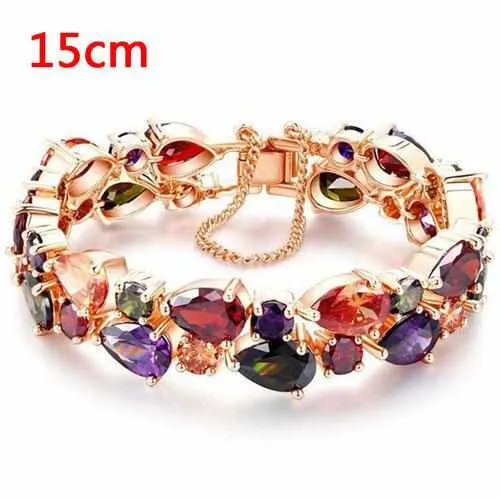 Gold Pleated Clear Cubic Zircon Bracelet