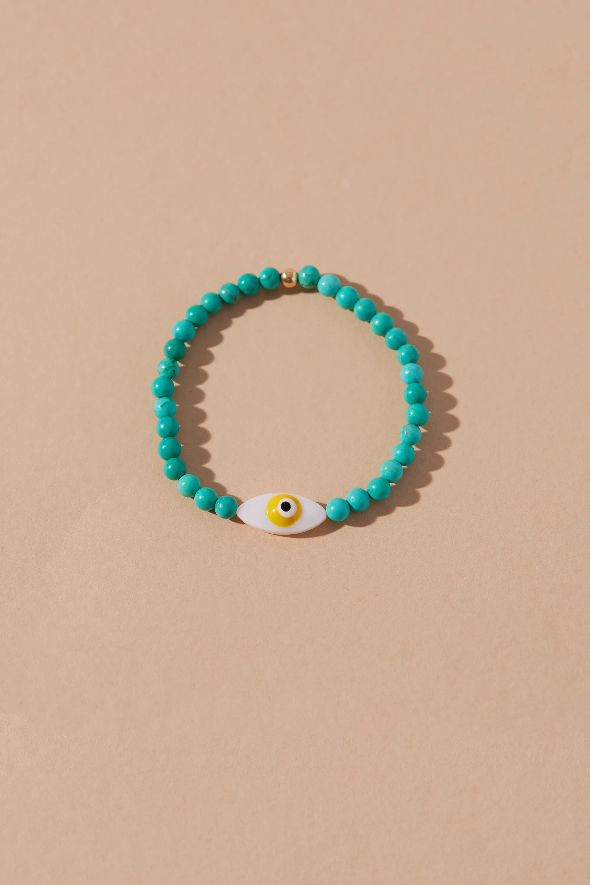 GOOD VIBES EVIL EYE BEADED BRACELET