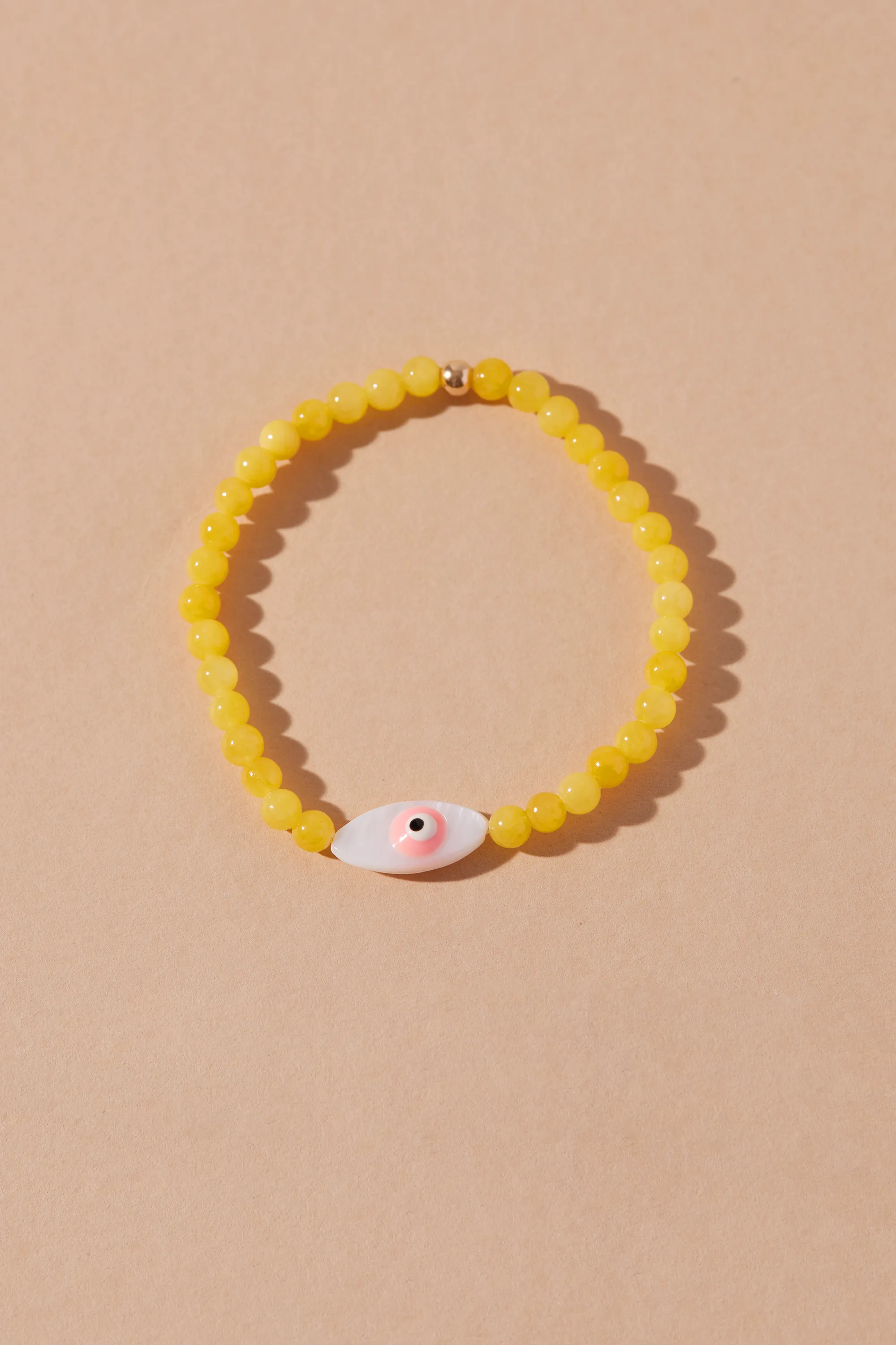 GOOD VIBES EVIL EYE BEADED BRACELET