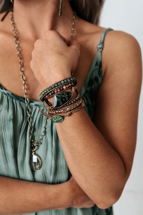 Mermaid Watch Semi Precious Wrap Bracelet