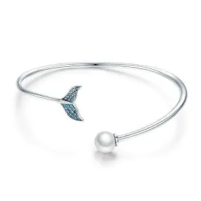 Mermaid's Tail 925 Sterling Silver Pearl Bracelet