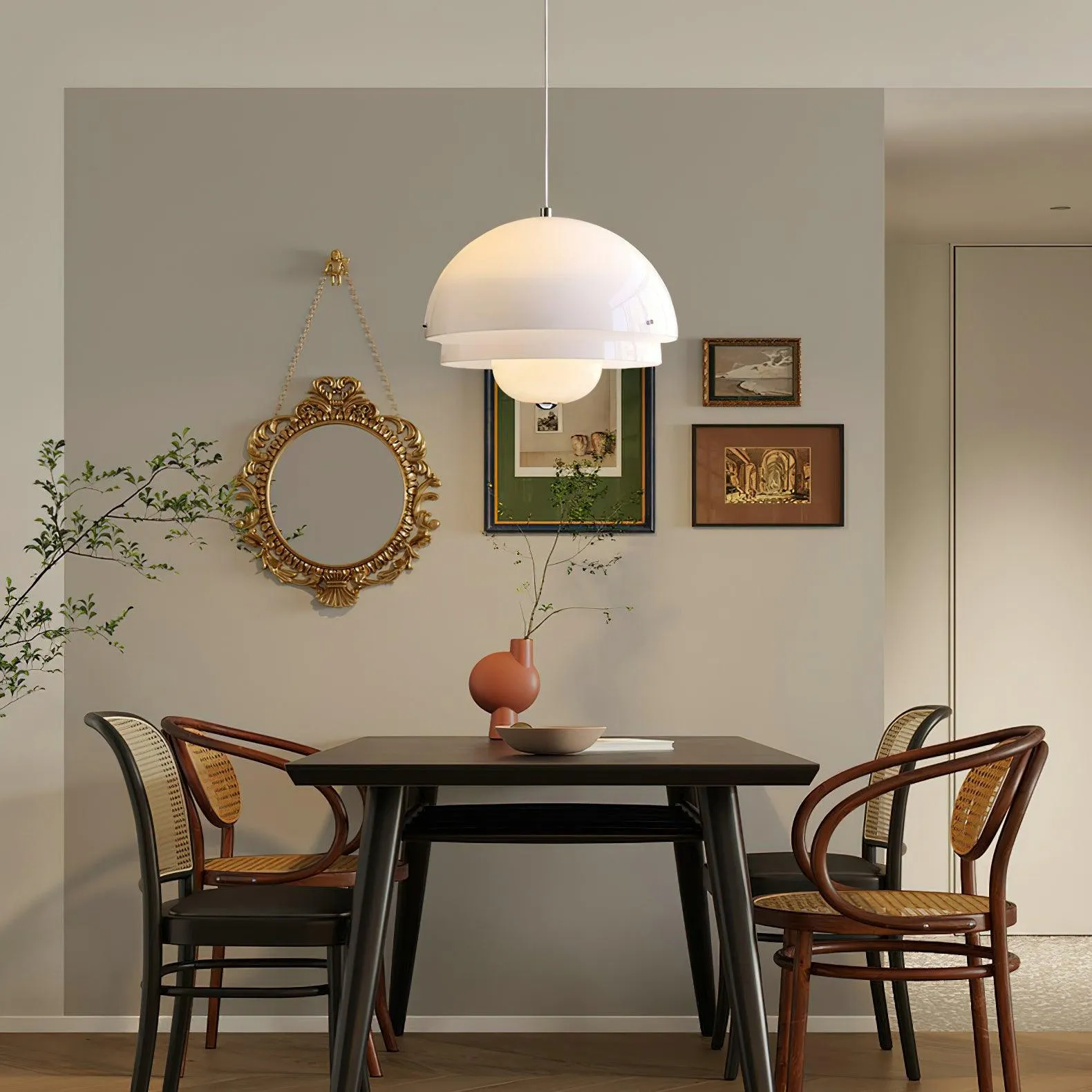 Milk White Layer Pendant Lamp