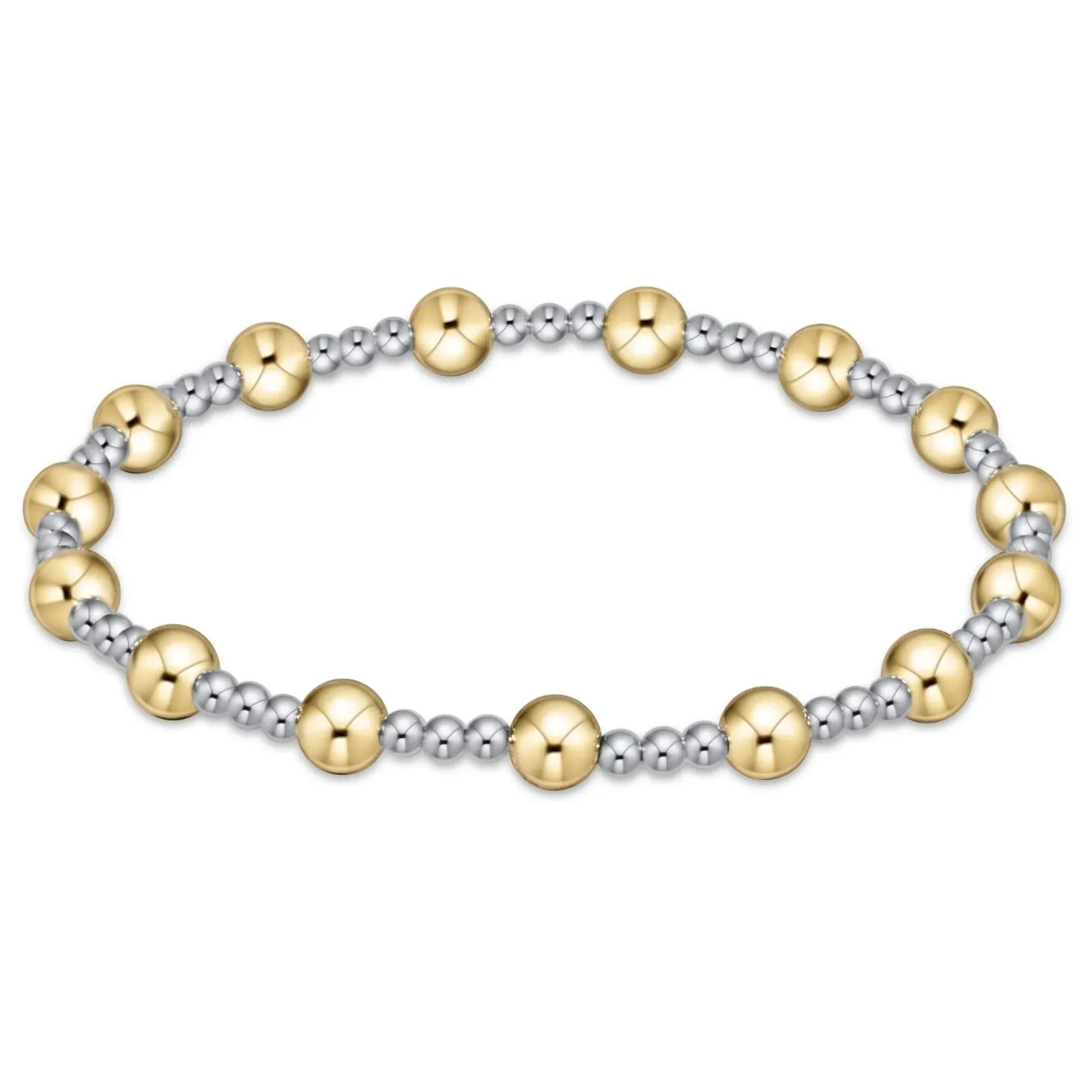 Mixed Metal - Classic Sincerity Pattern Bead Bracelets