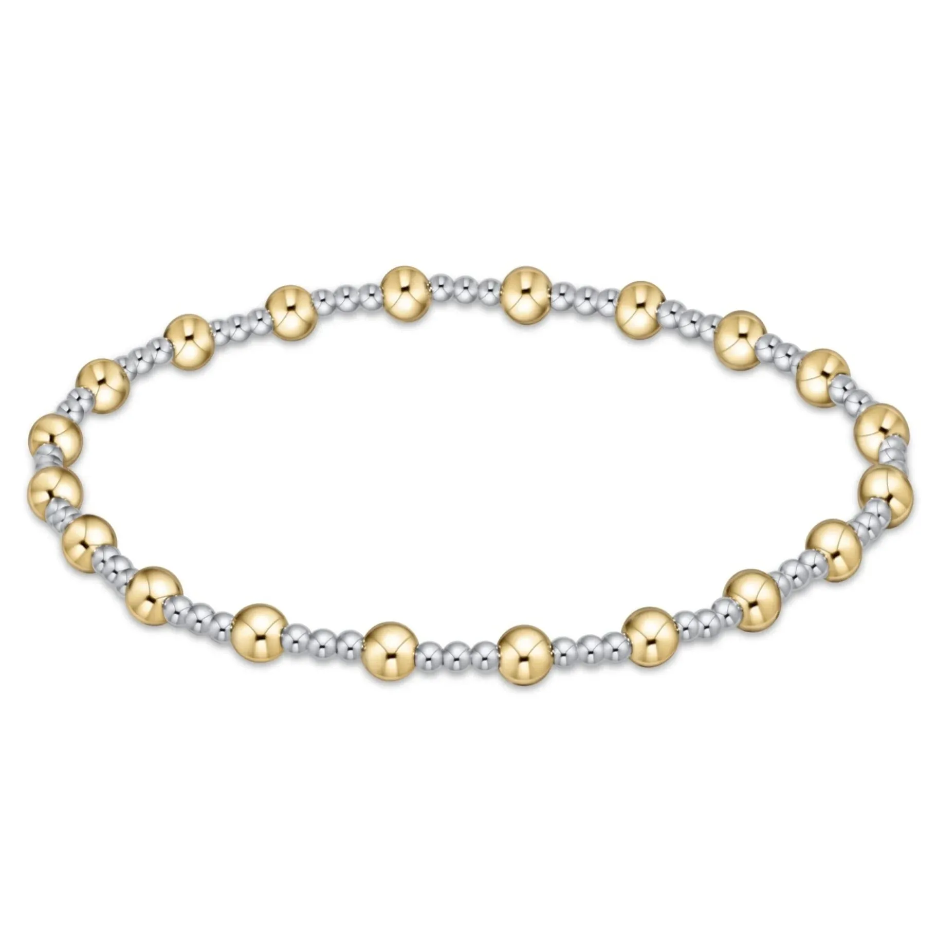Mixed Metal - Classic Sincerity Pattern Bead Bracelets