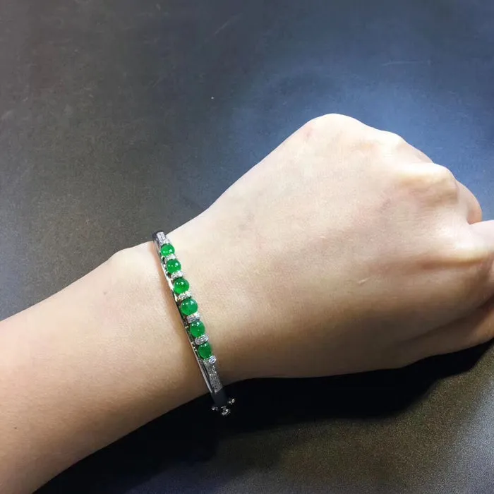 Natural Jade Bracelet Jadeite Bracelet NBT82