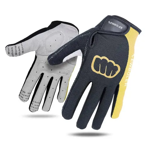 NEWBOLER Cycling Gloves Men Sports Full Finger Anti Slip Gel Pad Motorcycle MTB Road Bike Bicycle Winter Gloves Long Finger
