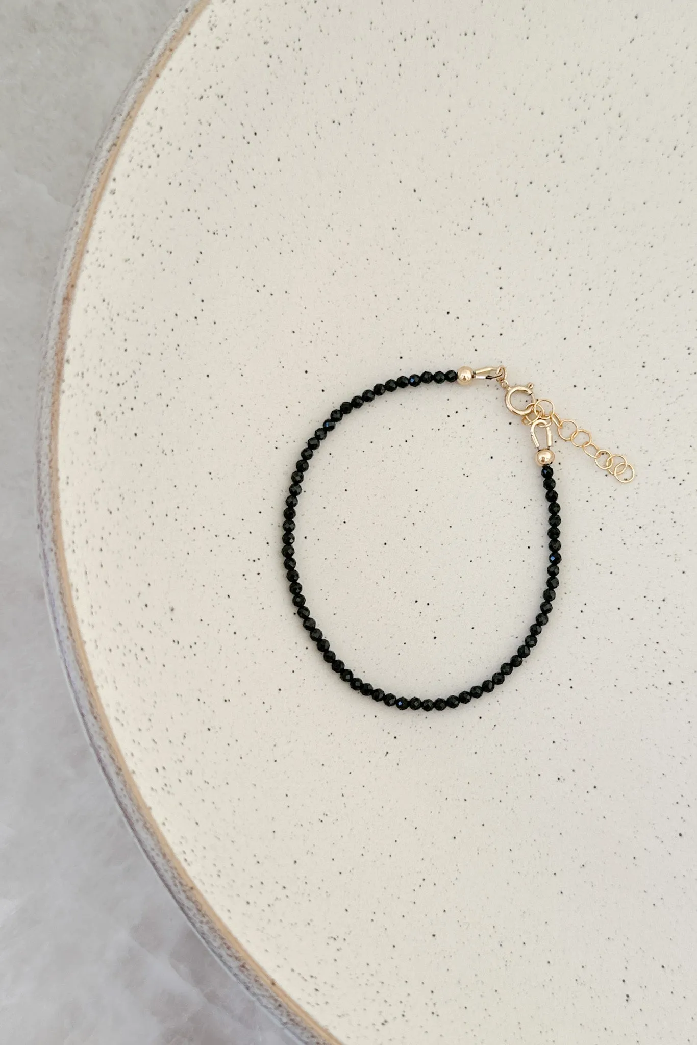 Onyx Beaded Adjustable Bracelet