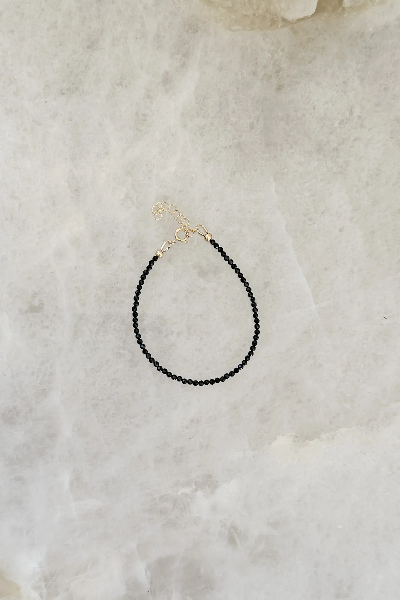 Onyx Beaded Adjustable Bracelet