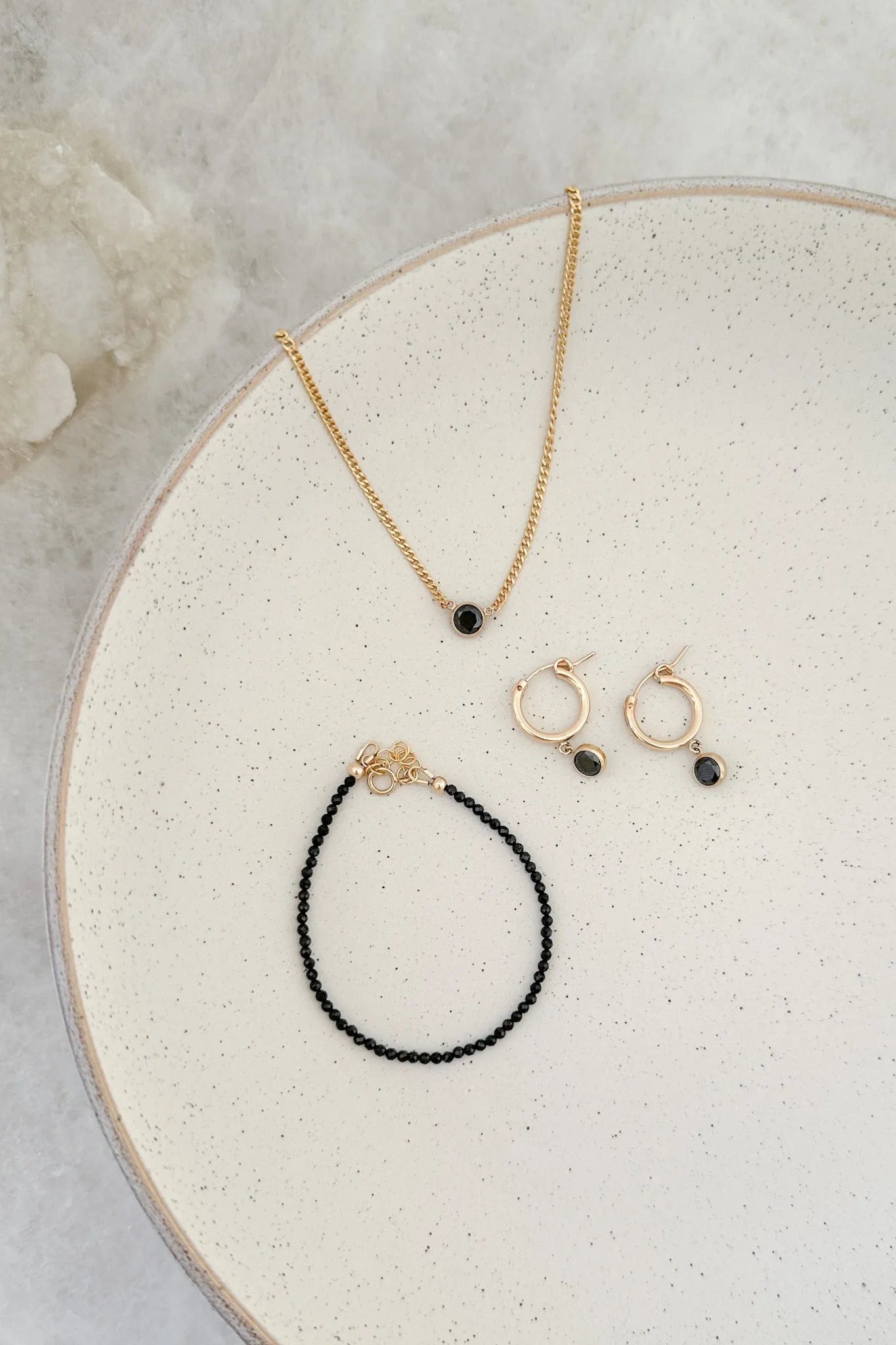 Onyx Beaded Adjustable Bracelet