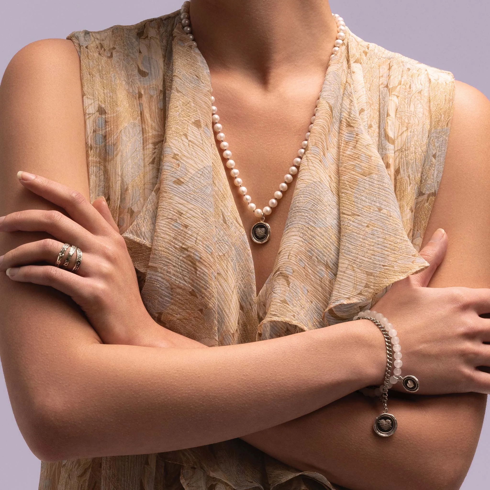 Reflective Appreciation Talisman Stretch Stone Bracelet