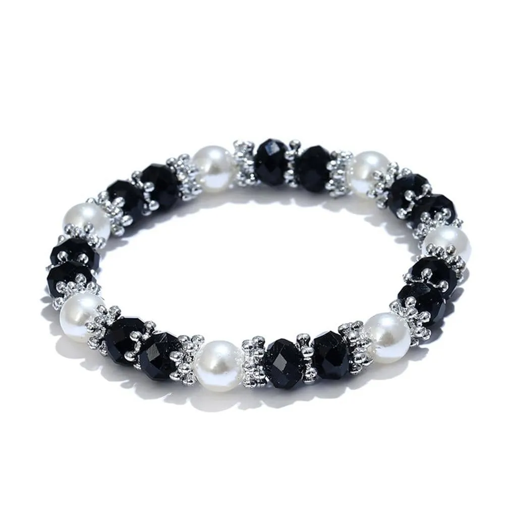Rinestone Faux Pearl Bracelet