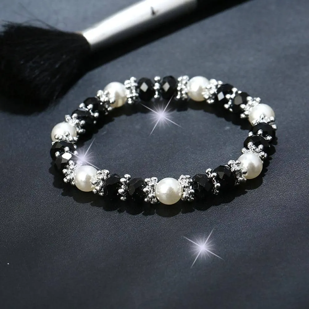 Rinestone Faux Pearl Bracelet