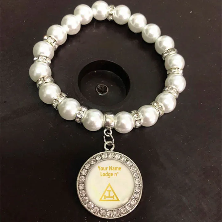 Royal Arch Chapter Bracelet - Gold and White