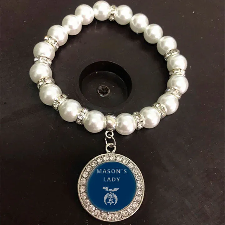 Shriners Bracelet - Gold and White
