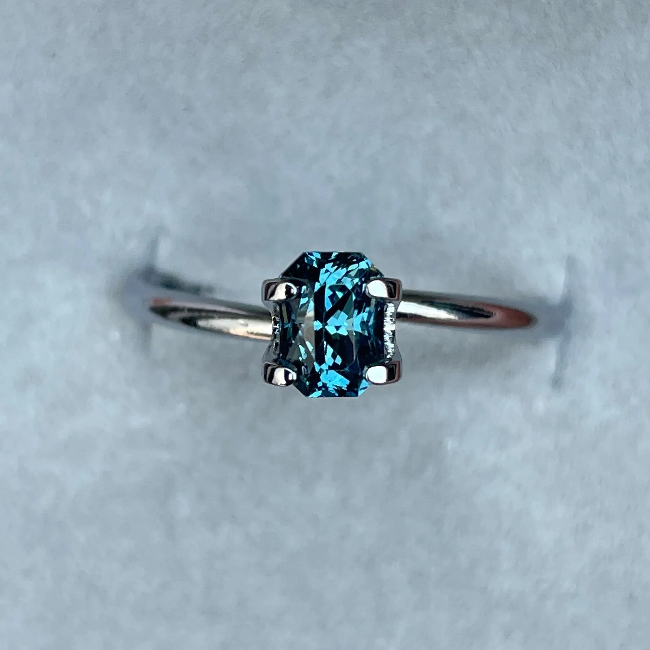 Teal sapphire stone Radiant cut teal sapphire, top colour teal sapphire Blue green teal sapphire 1.02 ct teal sapphire Natural teal sapphire