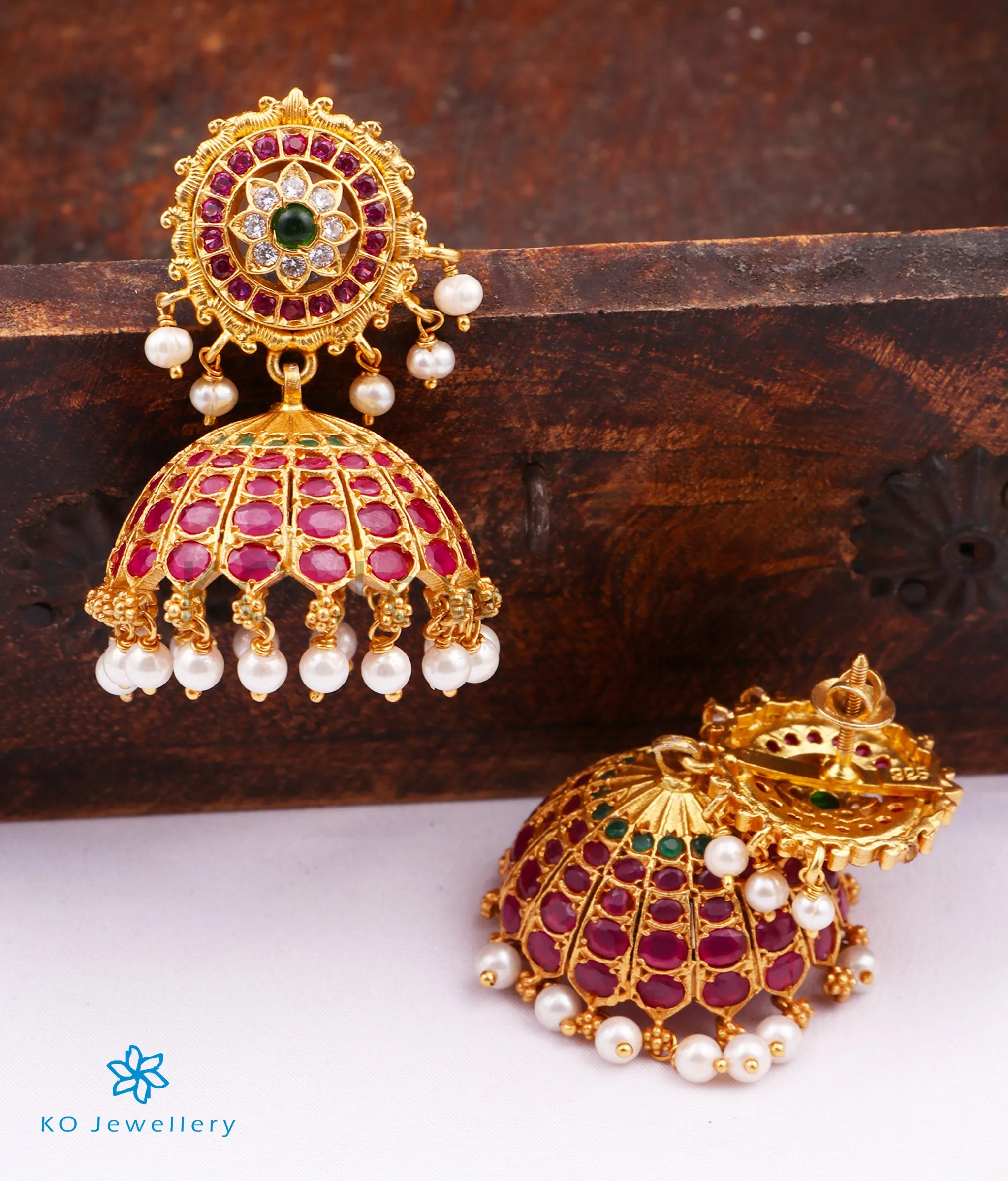 The Abhanga Silver Bridal Jhumka