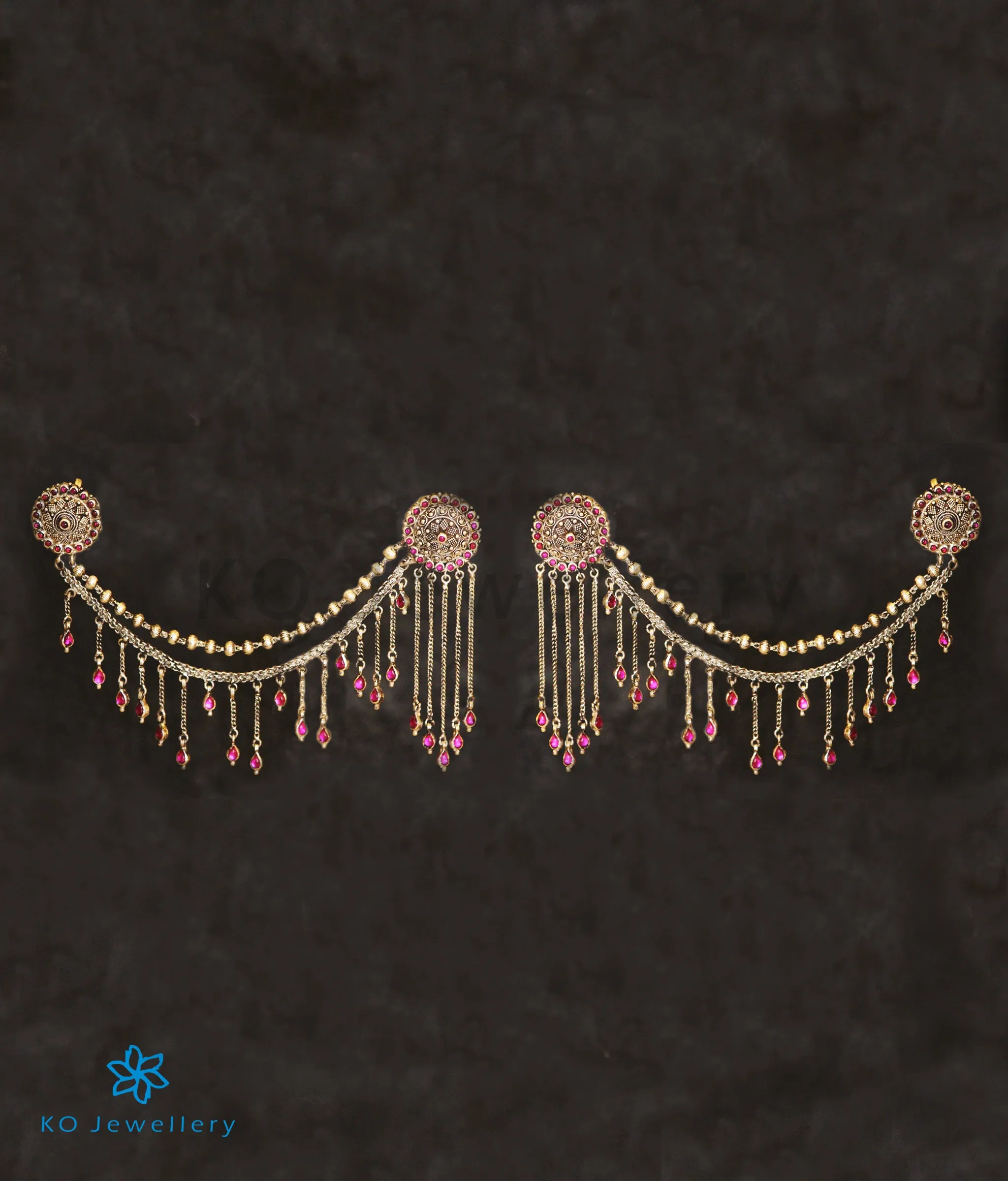 The Adhit Silver EarCuffs (Oxidised)