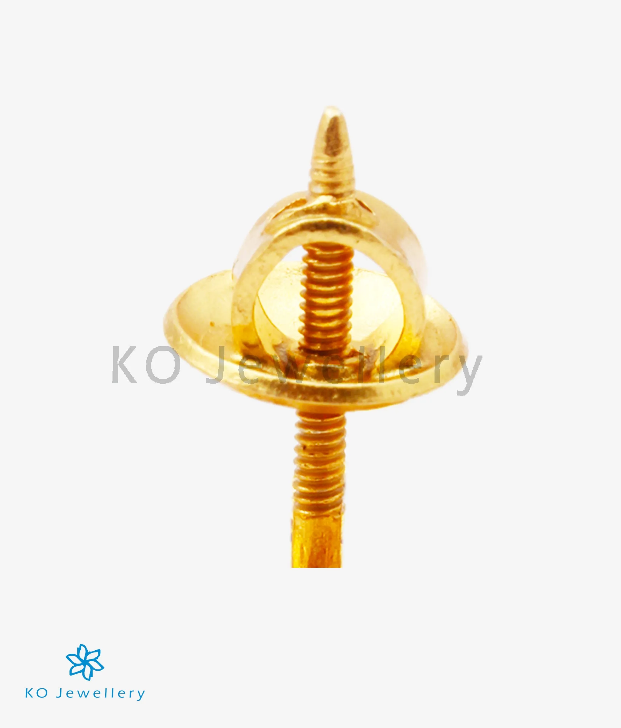The Advika Silver Kempu Jhumka