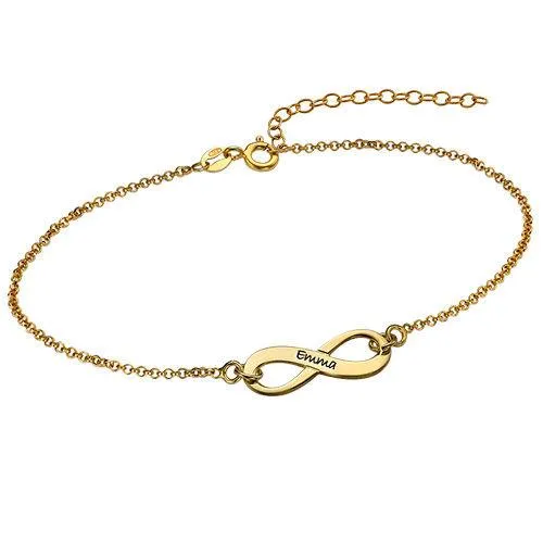 Uniquely Engraved Infinity Bracelet for a Loved One