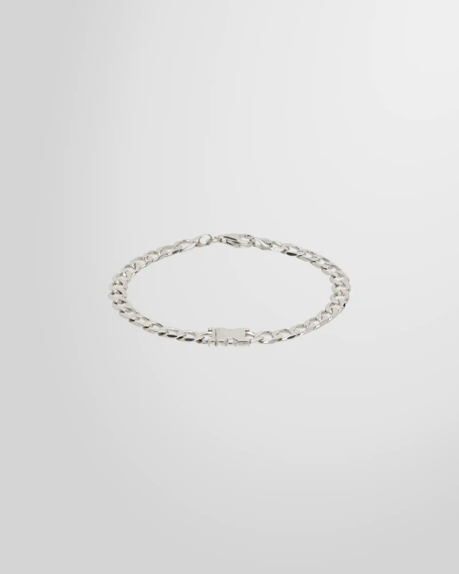 Unity Curb Silver Chain Bracelet