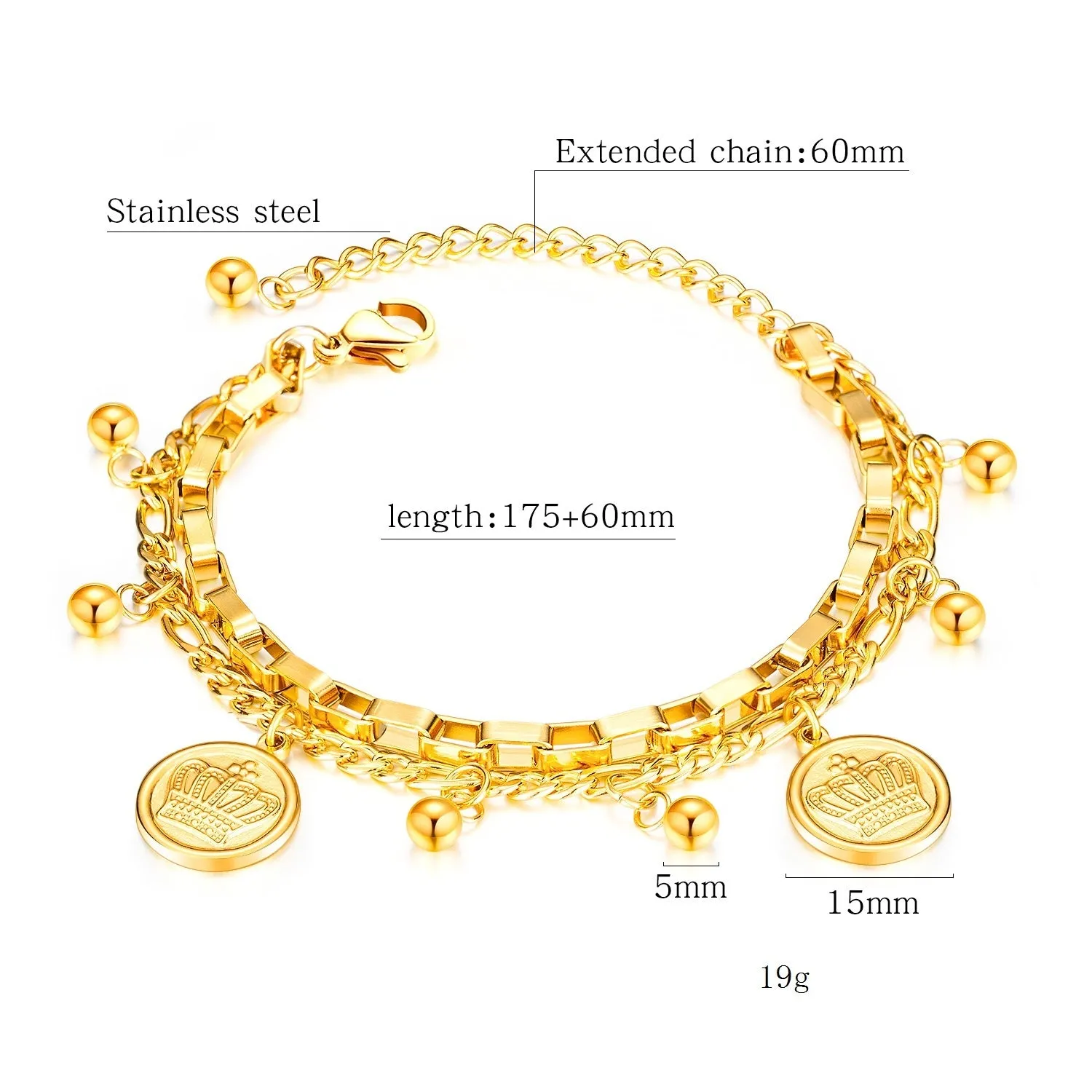 Women's Fashion Crown Bracelet