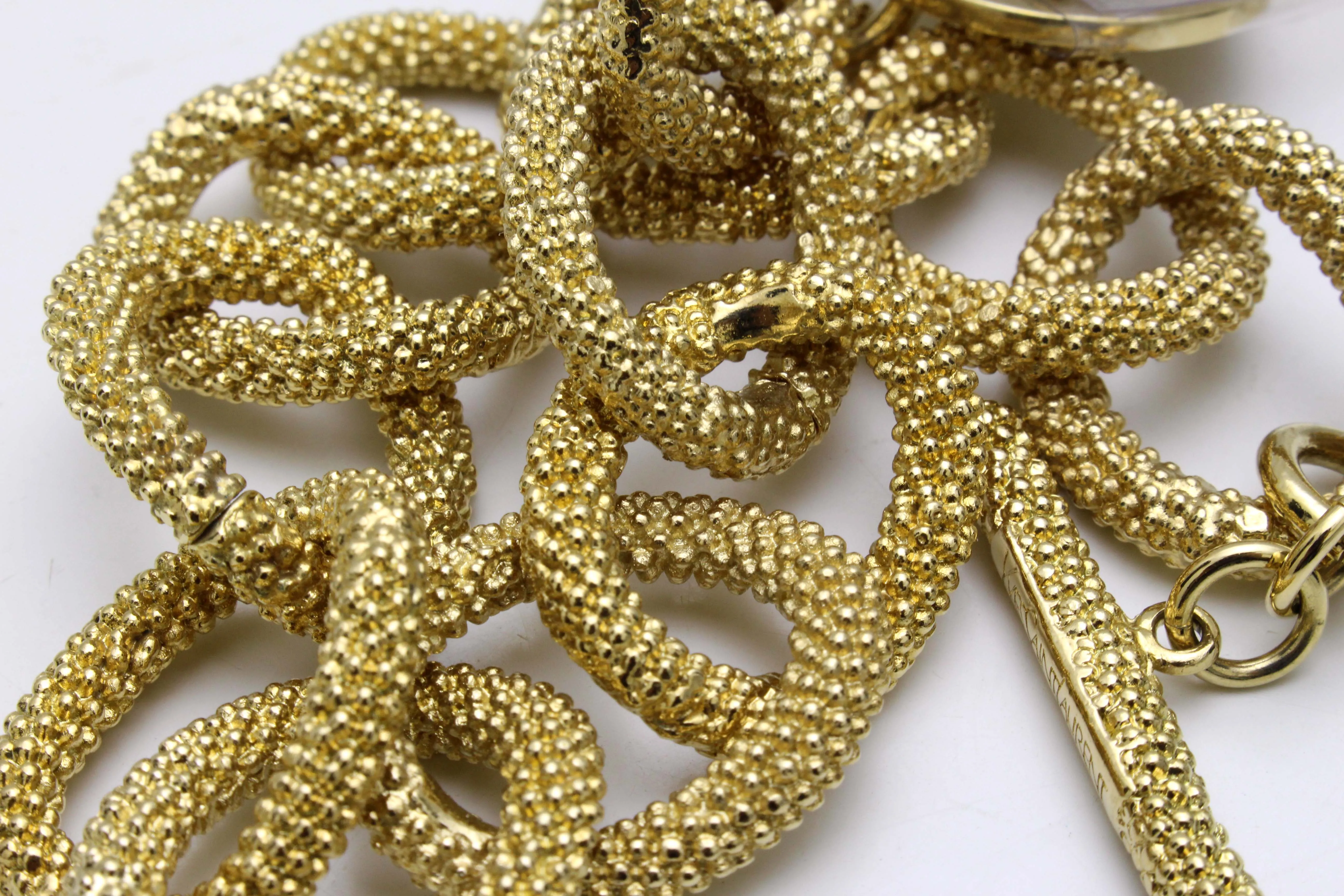 YVES SAINT LAURENT textured link logo bracelet