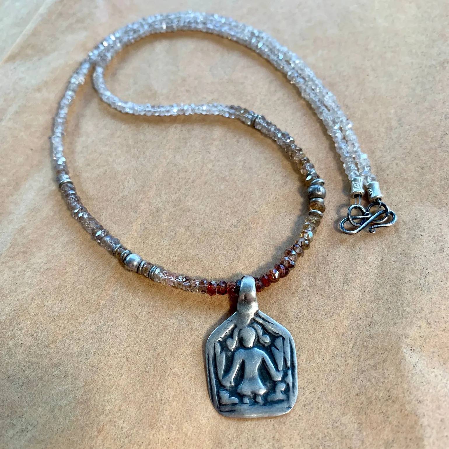 Zircon & Goddess  Necklace by Ruth